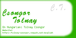 csongor tolnay business card